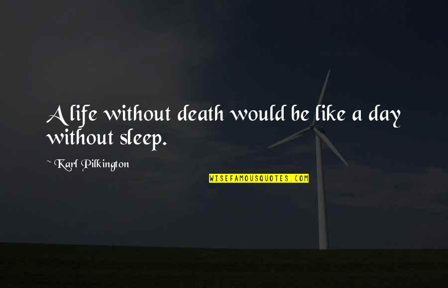 Joselita Joaquin Quotes By Karl Pilkington: A life without death would be like a Joselita Joaquin Quotes By Karl Pilkington: A life without death would be like a