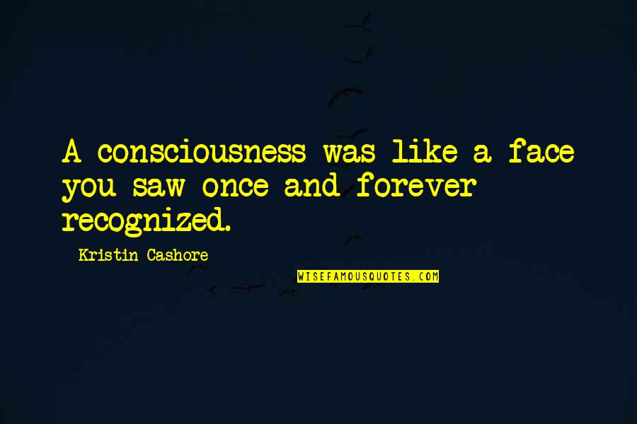 Joseon Survival Quotes By Kristin Cashore: A consciousness was like a face you saw Joseon Survival Quotes By Kristin Cashore: A consciousness was like a face you saw