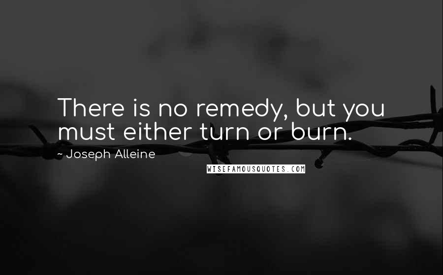 Joseph Alleine quotes: There is no remedy, but you must either turn or burn.