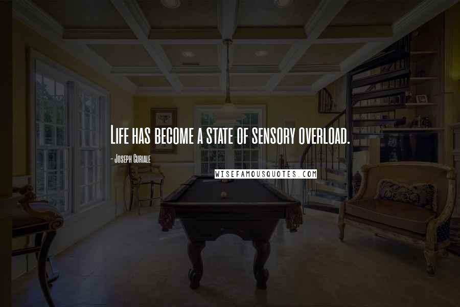 Joseph Curiale quotes: Life has become a state of sensory overload.