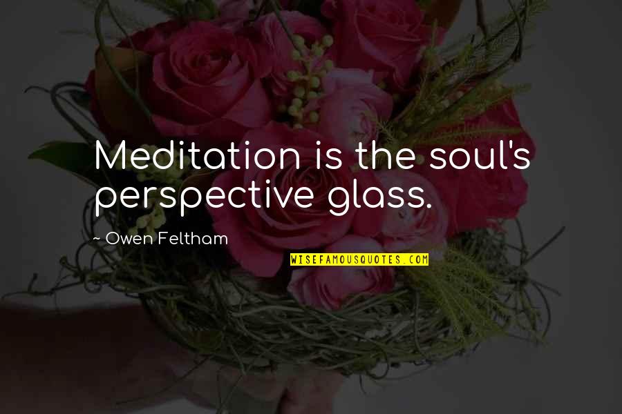 Joseph Grand The Plague Quotes By Owen Feltham: Meditation is the soul's perspective glass.