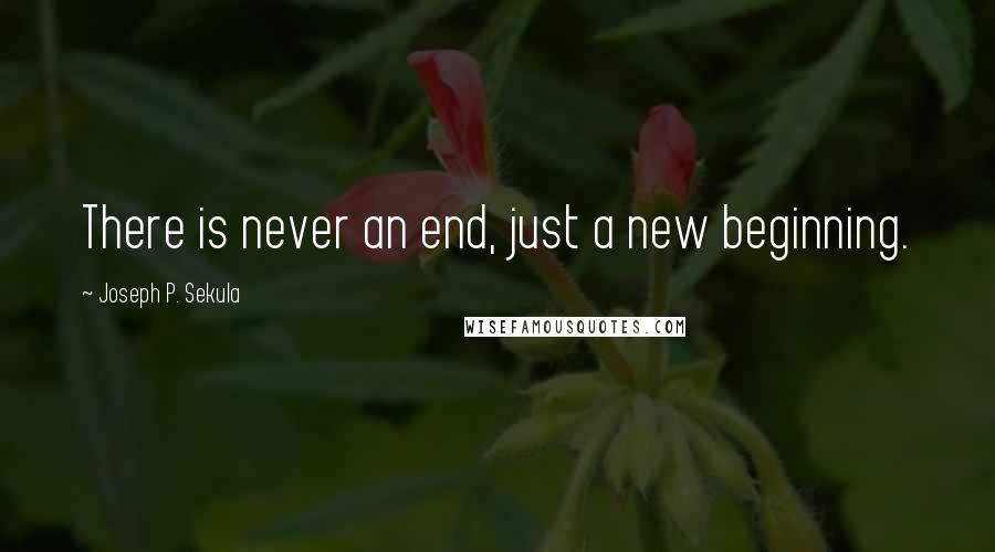 Joseph P. Sekula quotes: There is never an end, just a new beginning.