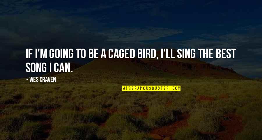 Joseph Wharton Quotes By Wes Craven: If I'm going to be a caged bird,