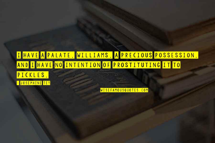 Josephine Tey Quotes By Josephine Tey: I have a palate, Williams. A precious possession. Josephine Tey Quotes By Josephine Tey: I have a palate, Williams. A precious possession.