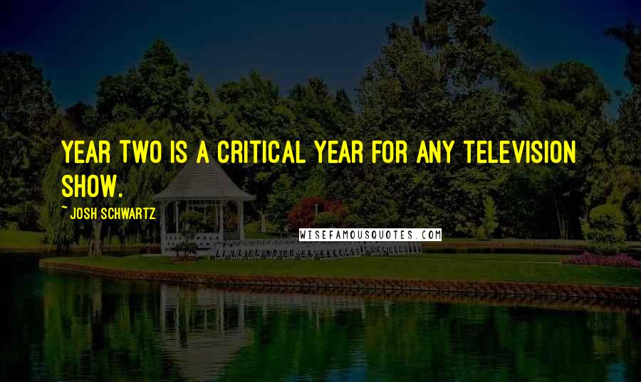 Josh Schwartz quotes: Year Two is a critical year for any television show.