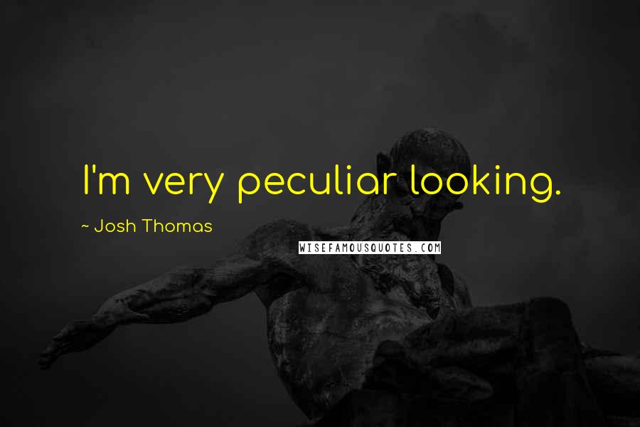 Josh Thomas quotes: I'm very peculiar looking.