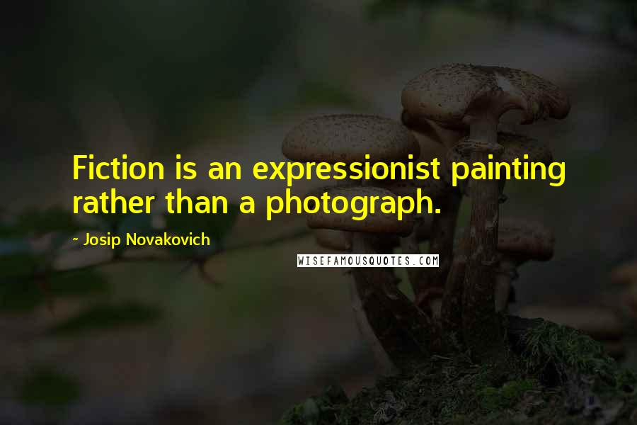 Josip Novakovich quotes: Fiction is an expressionist painting rather than a photograph.