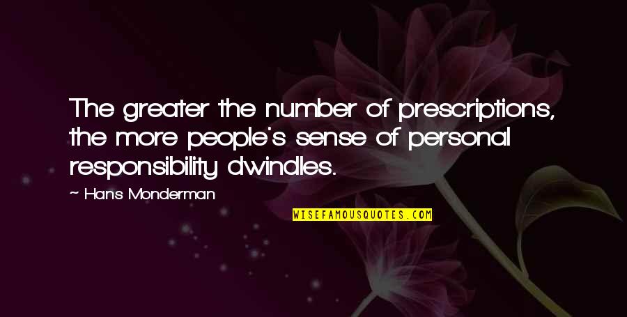 Jospehine Quotes By Hans Monderman: The greater the number of prescriptions, the more Jospehine Quotes By Hans Monderman: The greater the number of prescriptions, the more