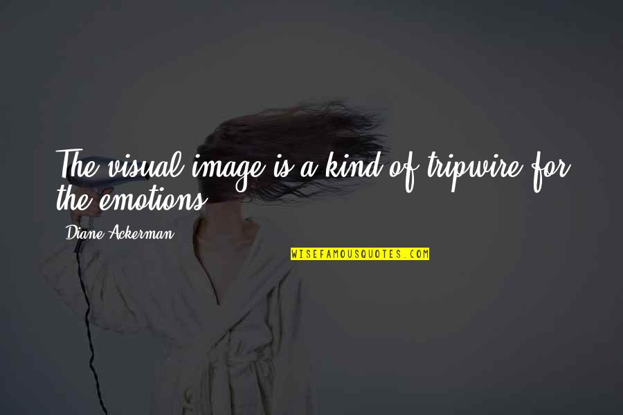Josquin Mille Quotes By Diane Ackerman: The visual image is a kind of tripwire Josquin Mille Quotes By Diane Ackerman: The visual image is a kind of tripwire