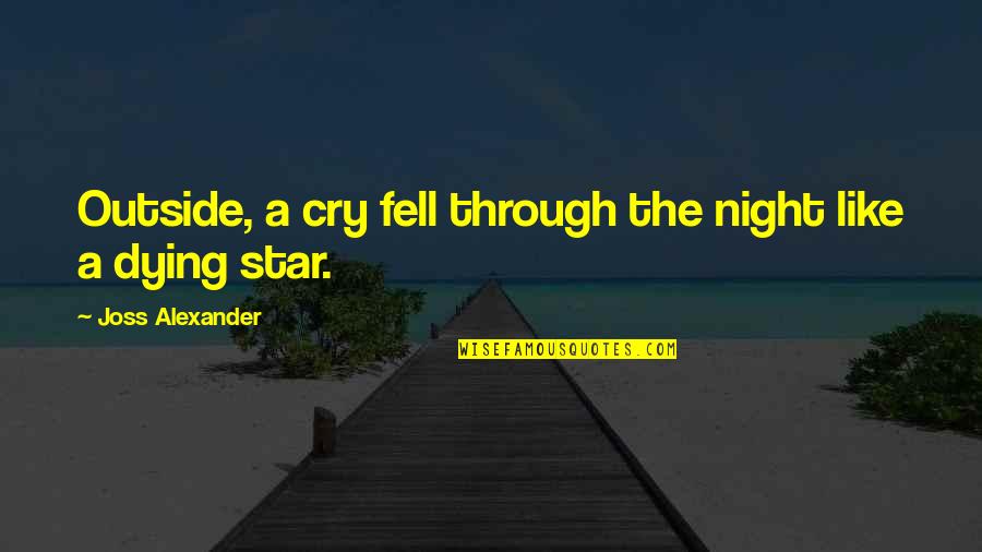 Joss Quotes By Joss Alexander: Outside, a cry fell through the night like