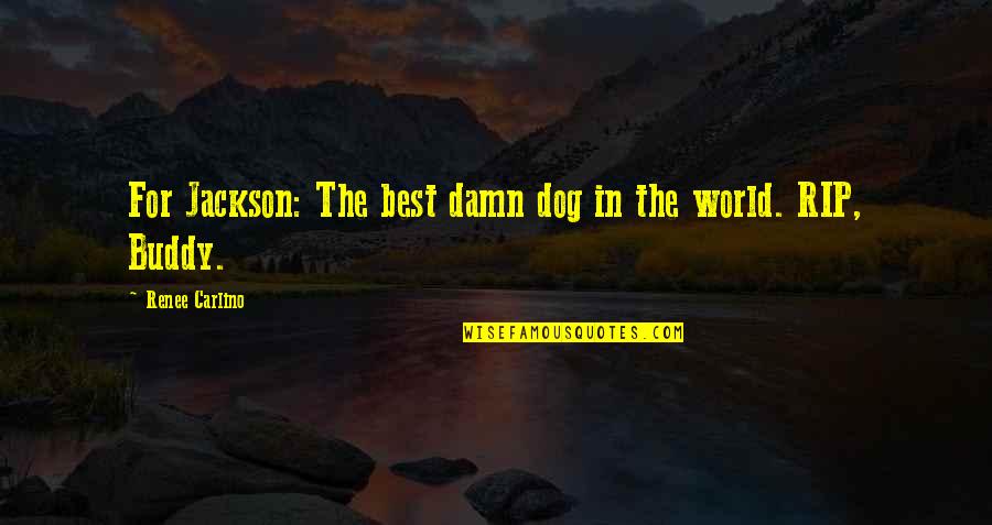 Jotspot Quotes By Renee Carlino: For Jackson: The best damn dog in the