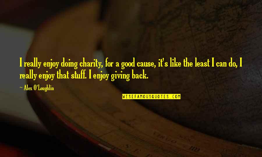 Joubin Pakpour Quotes By Alex O'Loughlin: I really enjoy doing charity, for a good Joubin Pakpour Quotes By Alex O'Loughlin: I really enjoy doing charity, for a good
