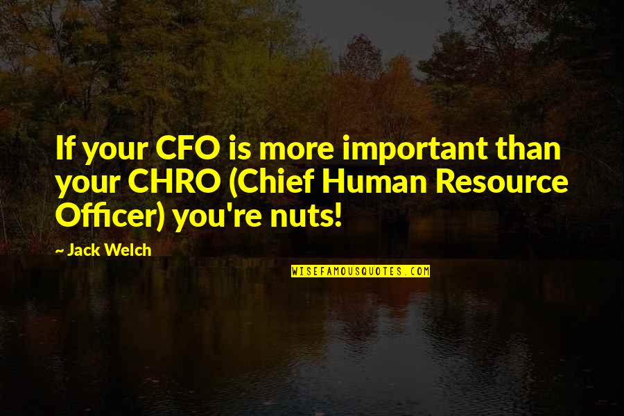 Joublie Tout Quotes By Jack Welch: If your CFO is more important than your Joublie Tout Quotes By Jack Welch: If your CFO is more important than your