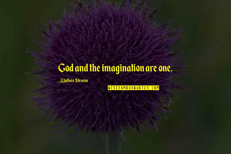 Jouffroy Manzambi Quotes By Wallace Stevens: God and the imagination are one.