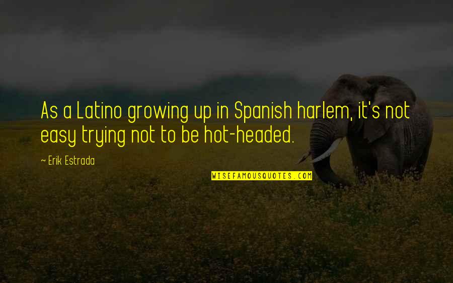 Joules Quotes By Erik Estrada: As a Latino growing up in Spanish harlem,