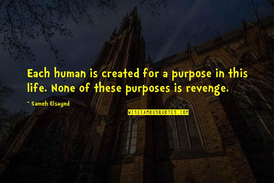 Joumana Ezz Human Development Quotes By Sameh Elsayed: Each human is created for a purpose in