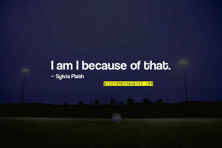 Journals And Diaries Quotes By Sylvia Plath: I am I because of that. Journals And Diaries Quotes By Sylvia Plath: I am I because of that.