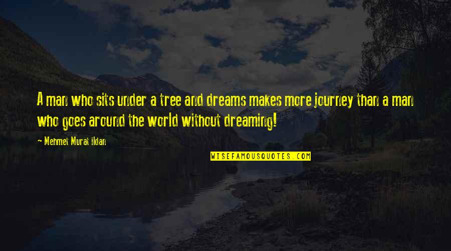 Journey And Dreams Quotes By Mehmet Murat Ildan: A man who sits under a tree and