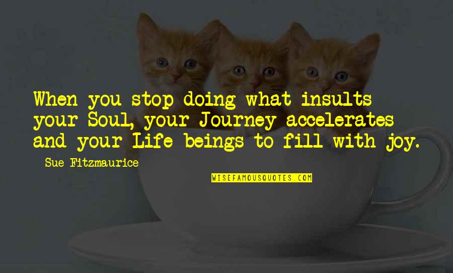 Journey Inspirational Quotes By Sue Fitzmaurice: When you stop doing what insults your Soul, Journey Inspirational Quotes By Sue Fitzmaurice: When you stop doing what insults your Soul,