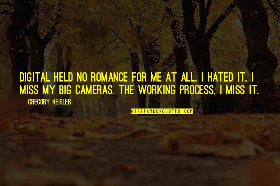 Journey Never Ends Quotes By Gregory Heisler: Digital held no romance for me at all.