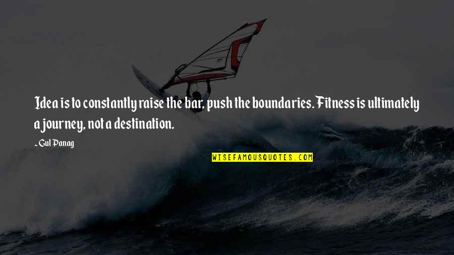 Journey Not The Destination Quotes By Gul Panag: Idea is to constantly raise the bar, push