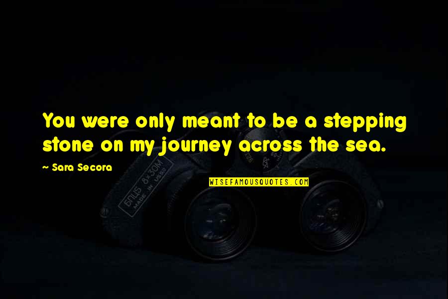 Journey To Life Quotes By Sara Secora: You were only meant to be a stepping