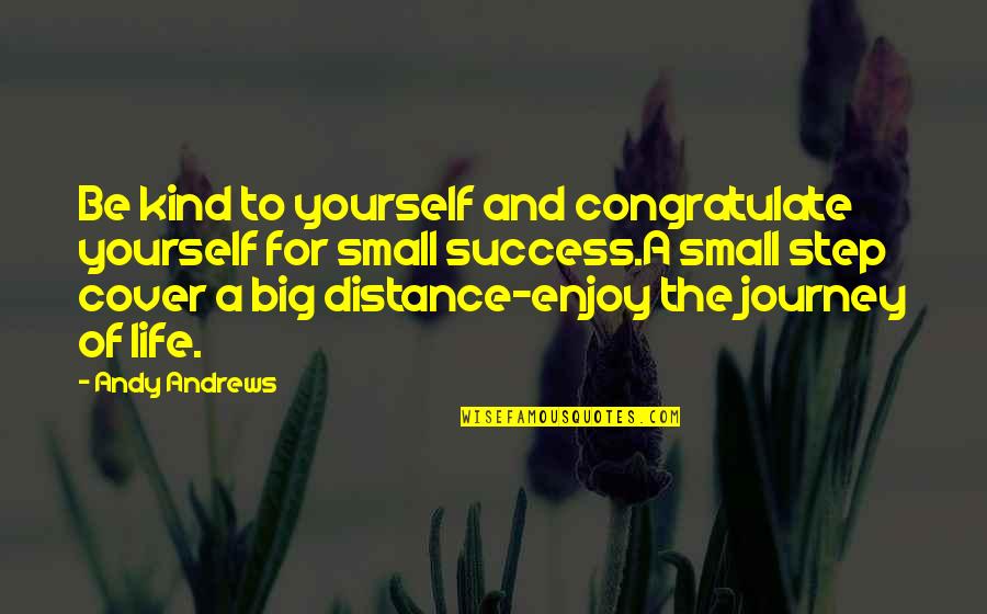 Journey To Success Quotes By Andy Andrews: Be kind to yourself and congratulate yourself for