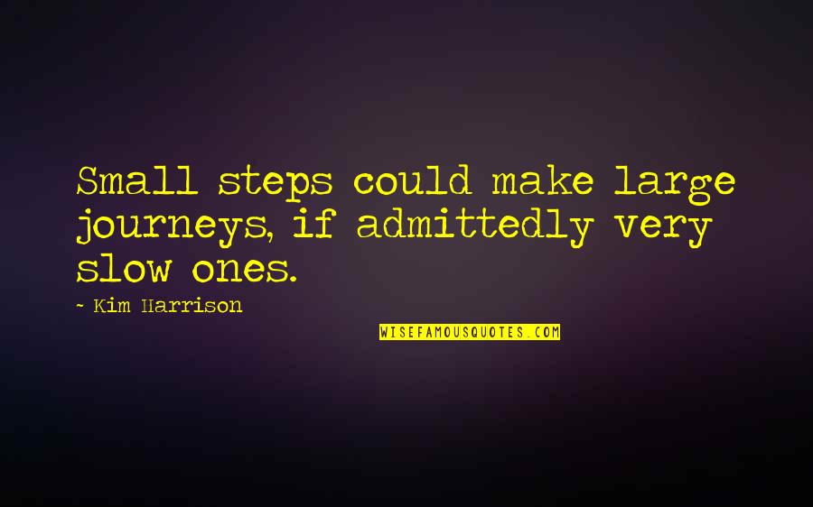 Journeys Quotes By Kim Harrison: Small steps could make large journeys, if admittedly