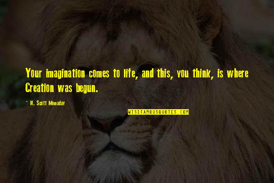 Joutseno Kartta Quotes By N. Scott Momaday: Your imagination comes to life, and this, you