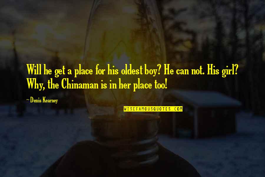 Jovana Stojiljkovic Quotes By Denis Kearney: Will he get a place for his oldest