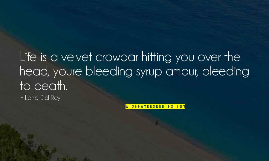 Jovens Notaveis Quotes By Lana Del Rey: Life is a velvet crowbar hitting you over Jovens Notaveis Quotes By Lana Del Rey: Life is a velvet crowbar hitting you over