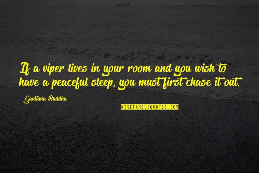 Jover Fabrics Quotes By Gautama Buddha: If a viper lives in your room and Jover Fabrics Quotes By Gautama Buddha: If a viper lives in your room and