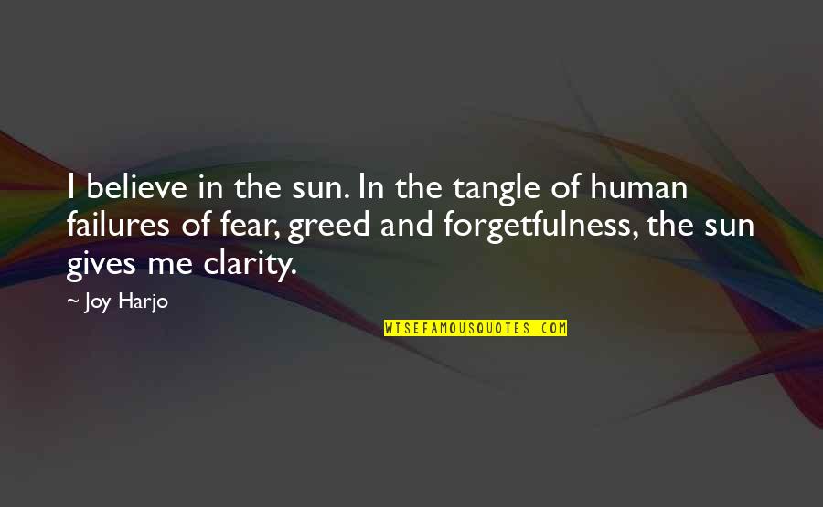 Joy Harjo Quotes By Joy Harjo: I believe in the sun. In the tangle