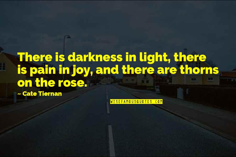 Joy In Pain Quotes By Cate Tiernan: There is darkness in light, there is pain