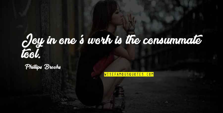 Joy In Work Quotes By Phillips Brooks: Joy in one's work is the consummate tool.