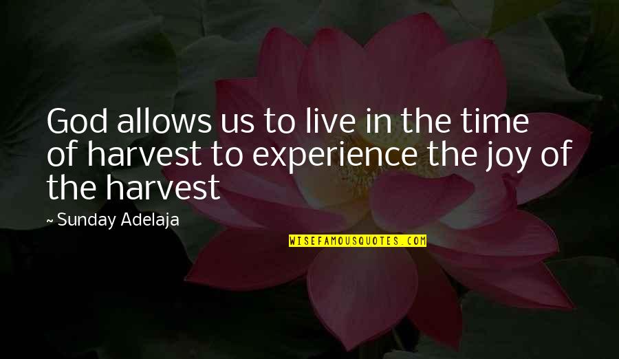 Joy Of God Quotes By Sunday Adelaja: God allows us to live in the time