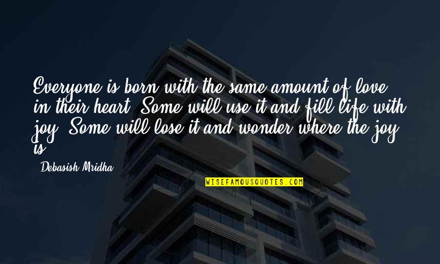 Joy Of The Heart Quotes By Debasish Mridha: Everyone is born with the same amount of