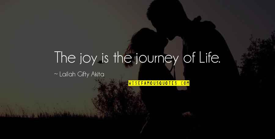 Joy Of The Journey Quotes By Lailah Gifty Akita: The joy is the journey of Life.