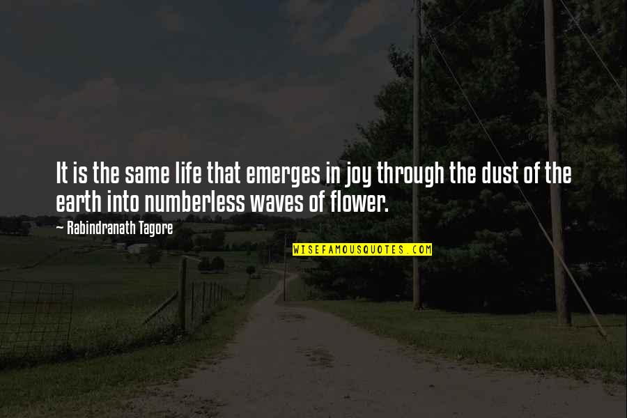 Joy Through Quotes By Rabindranath Tagore: It is the same life that emerges in