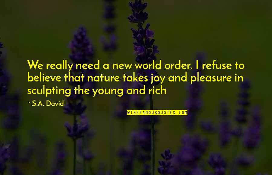 Joy To The World Quotes By S.A. David: We really need a new world order. I