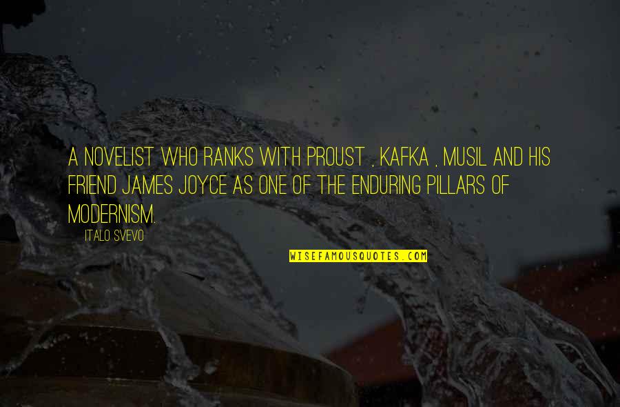 Joyce James Quotes By Italo Svevo: A novelist who ranks with Proust , Kafka