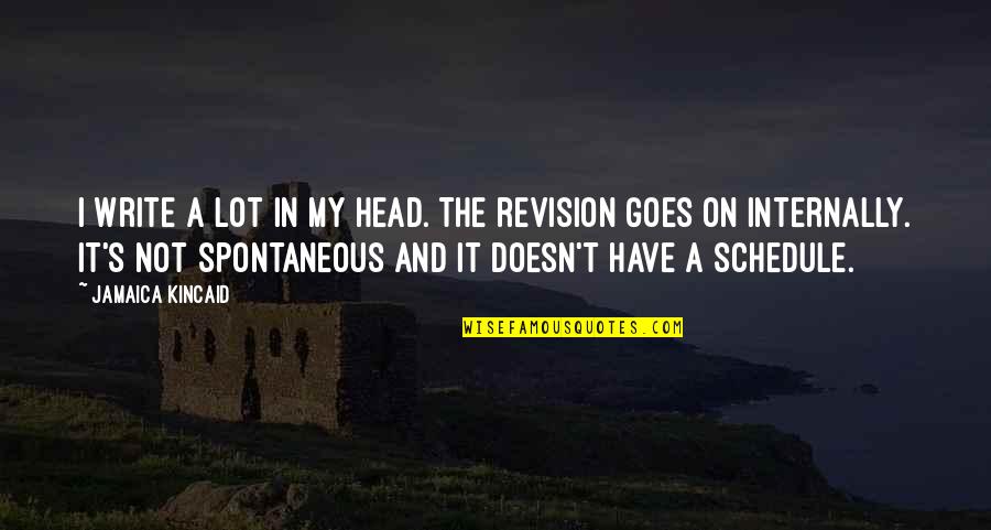 Joyce Maguire Pavao Quotes By Jamaica Kincaid: I write a lot in my head. The