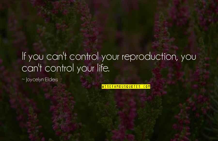 Joycelyn Elders Quotes By Joycelyn Elders: If you can't control your reproduction, you can't Joycelyn Elders Quotes By Joycelyn Elders: If you can't control your reproduction, you can't
