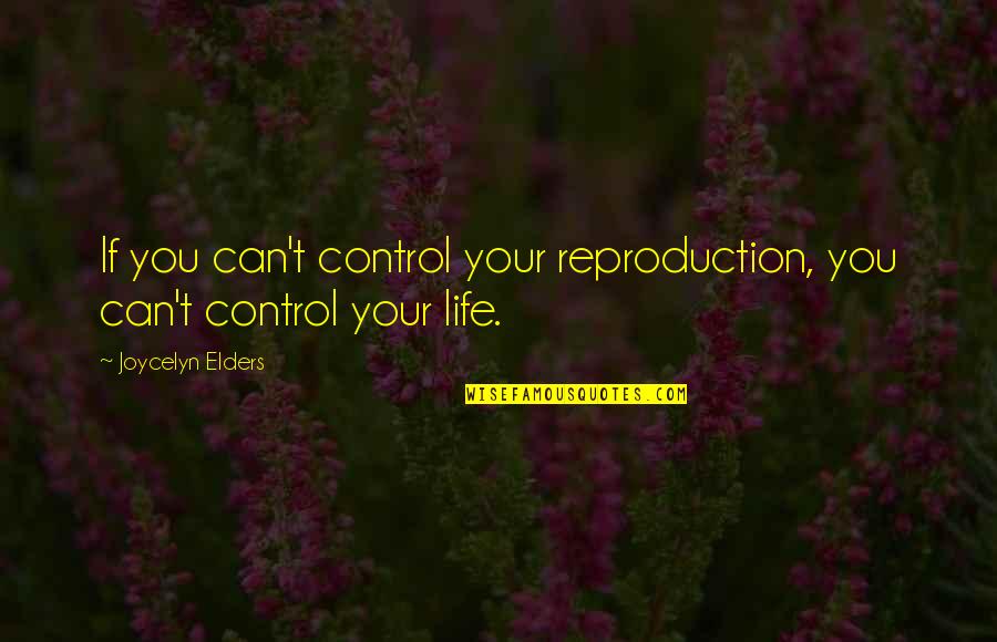 Joycelyn Quotes By Joycelyn Elders: If you can't control your reproduction, you can't