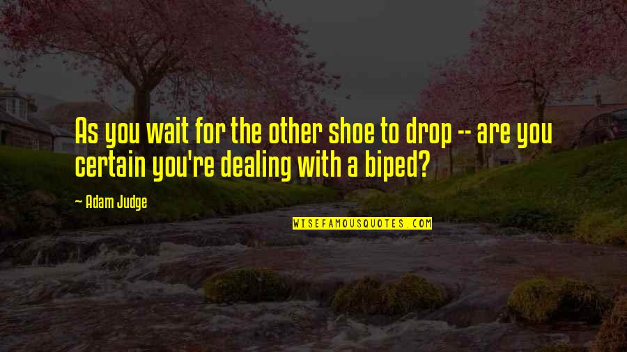 Joynson 7 Quotes By Adam Judge: As you wait for the other shoe to