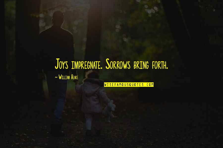 Joys And Sorrows Quotes By William Blake: Joys impregnate. Sorrows bring forth.