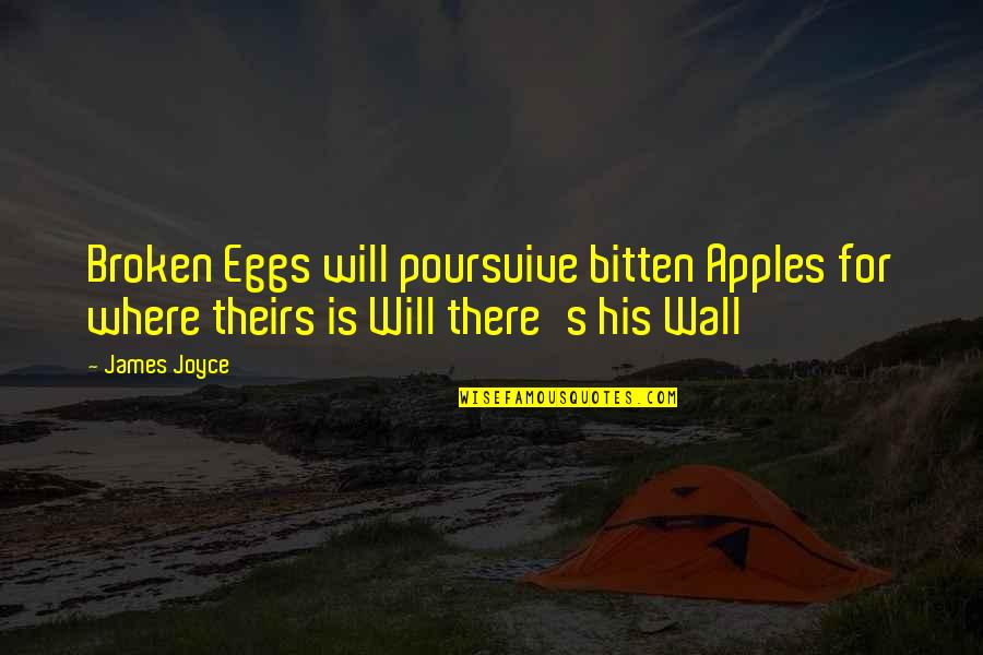 Jozo Tomasevich Quotes By James Joyce: Broken Eggs will poursuive bitten Apples for where
