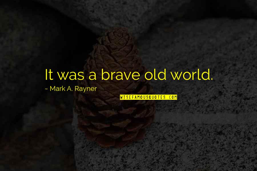Jr Writer Quotes By Mark A. Rayner: It was a brave old world.