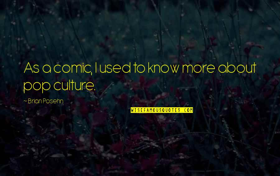 Jrni Catalyst Quotes By Brian Posehn: As a comic, I used to know more Jrni Catalyst Quotes By Brian Posehn: As a comic, I used to know more