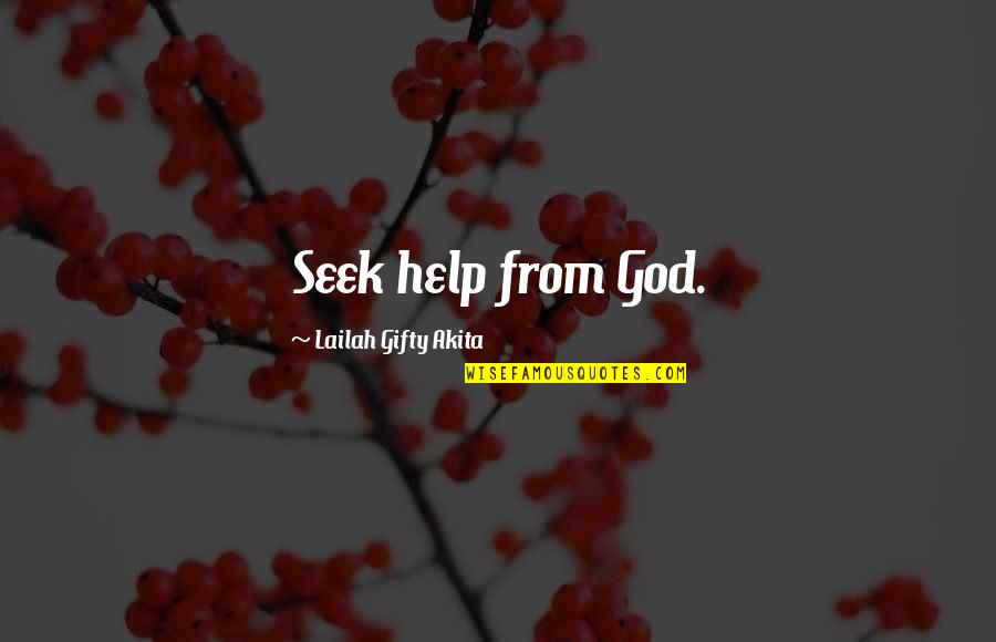 Jual Wall Sticker Quotes By Lailah Gifty Akita: Seek help from God.